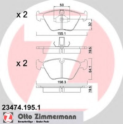 Комплект тормозных колодок, дисковый тормоз ZIMMERMANN купить