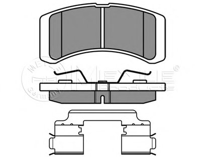 Комплект тормозных колодок, дисковый тормоз MEYLE купить