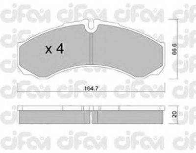 Комплект тормозных колодок, дисковый тормоз CIFAM купить
