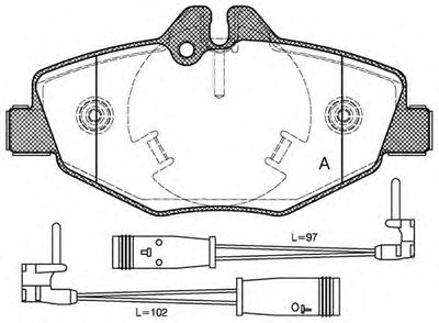 Комплект тормозных колодок, дисковый тормоз ADVANCE OPEN PARTS купить