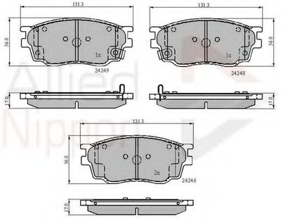 Комплект тормозных колодок, дисковый тормоз ANL Braking COMLINE купить