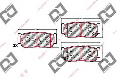 Комплект тормозных колодок, дисковый тормоз DJ PARTS купить