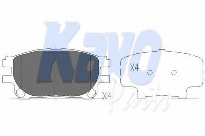 Комплект тормозных колодок, дисковый тормоз KAVO PARTS купить