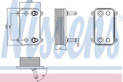 масляный радиатор, двигательное масло NISSENS купить