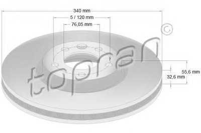Тормозной диск COATED TOPRAN купить