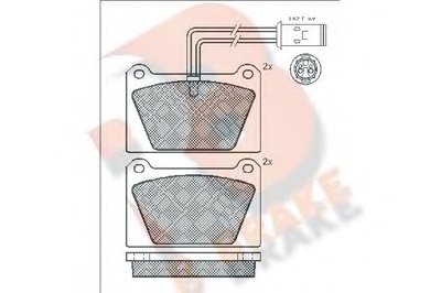 Комплект тормозных колодок, дисковый тормоз R BRAKE купить