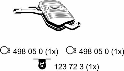Средний глушитель выхлопных газов ERNST купить