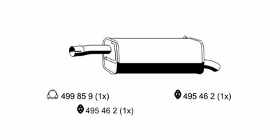 Глушитель выхлопных газов конечный ERNST купить