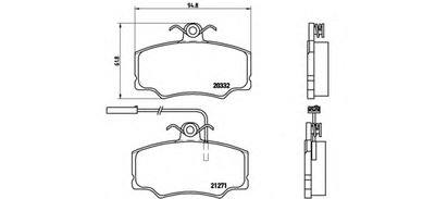 Комплект тормозных колодок, дисковый тормоз BREMBO купить