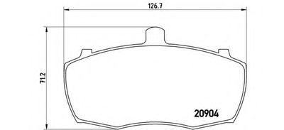 Комплект тормозных колодок, дисковый тормоз BREMBO купить