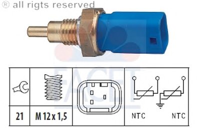 Датчик, температура охлаждающей жидкости; Датчик, температура охлаждающей жидкости; Датчик, температура охлаждающей жидкости FACET купить