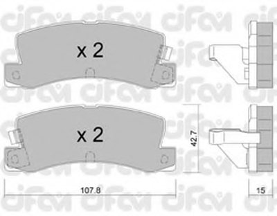 Комплект тормозных колодок, дисковый тормоз CIFAM купить