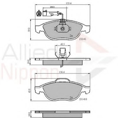 Комплект тормозных колодок, дисковый тормоз ANL Braking COMLINE купить