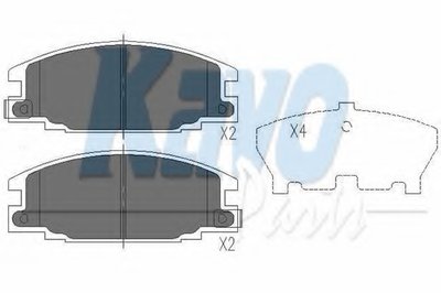 Комплект тормозных колодок, дисковый тормоз KAVO PARTS купить