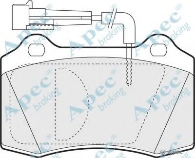 Комплект тормозных колодок, дисковый тормоз APEC braking купить