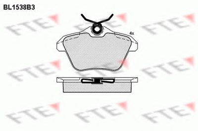 Комплект тормозных колодок, дисковый тормоз FTE купить