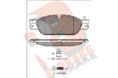 Комплект тормозных колодок, дисковый тормоз R BRAKE купить