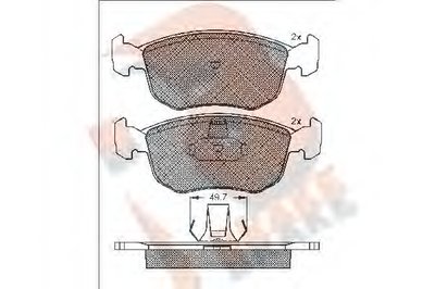 Комплект тормозных колодок, дисковый тормоз R BRAKE купить