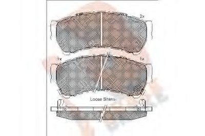 Комплект тормозных колодок, дисковый тормоз R BRAKE купить