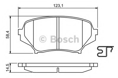 Комплект тормозных колодок, дисковый тормоз BOSCH купить