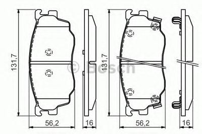 Комплект тормозных колодок, дисковый тормоз BOSCH купить