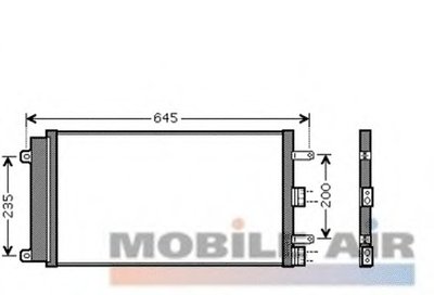 Радиатор кондиционера Fiat Doblo 1.4-1.6 01-