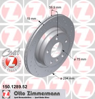 Тормозной диск SPORT BRAKE DISC COAT Z ZIMMERMANN купить