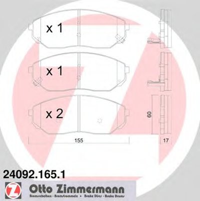 Комплект тормозных колодок, дисковый тормоз ZIMMERMANN Придбати