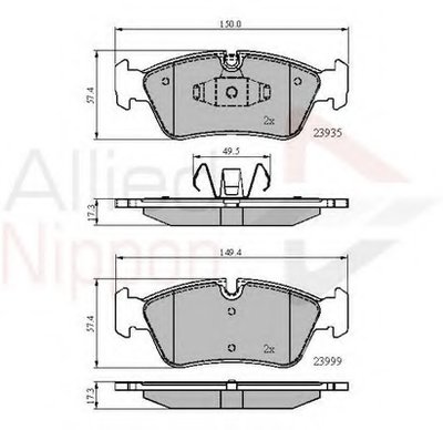 Комплект тормозных колодок, дисковый тормоз ANL Braking COMLINE купить