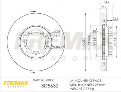 Тормозной диск Premium Carbon + FREMAX купить