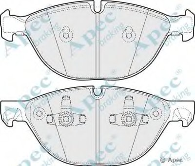 Комплект тормозных колодок, дисковый тормоз APEC braking купить