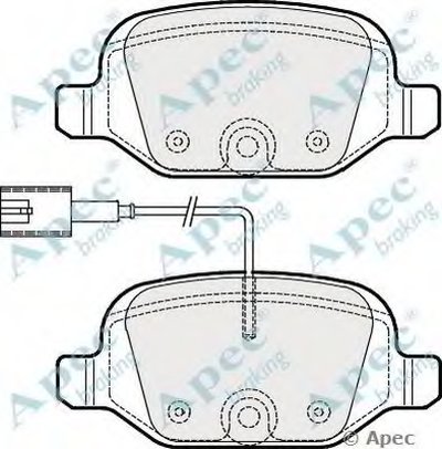 Комплект тормозных колодок, дисковый тормоз APEC braking купить