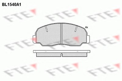 Комплект тормозных колодок, дисковый тормоз FTE купить