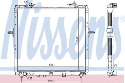 Радиатор, охлаждение двигателя NISSENS купить