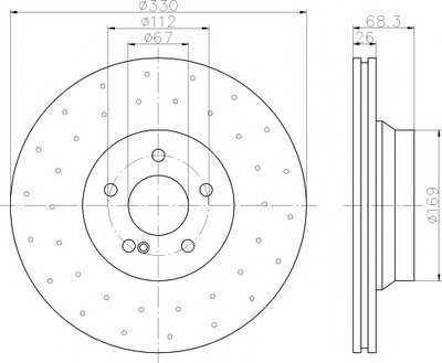 Тормозной диск PRO Carbonic Black HELLA PAGID купить