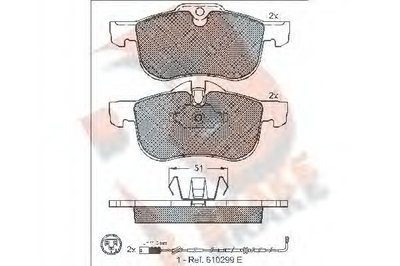 Комплект тормозных колодок, дисковый тормоз R BRAKE купить