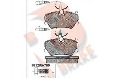 Комплект тормозных колодок, дисковый тормоз R BRAKE купить