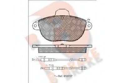 Комплект тормозных колодок, дисковый тормоз R BRAKE купить