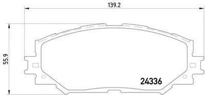 Колодки тормозные (передние) Toyota RAV4 III 06-/Auris 07- (Akebono)