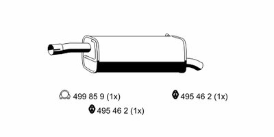 Глушитель выхлопных газов конечный ERNST купить