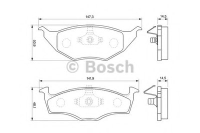 Комплект тормозных колодок, дисковый тормоз BOSCH купить