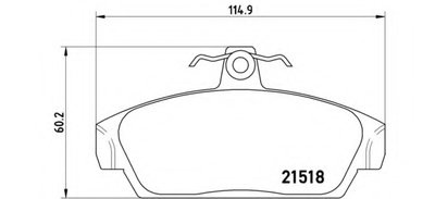 Комплект тормозных колодок, дисковый тормоз BREMBO купить