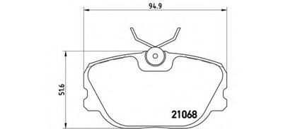 Комплект тормозных колодок, дисковый тормоз BREMBO купить