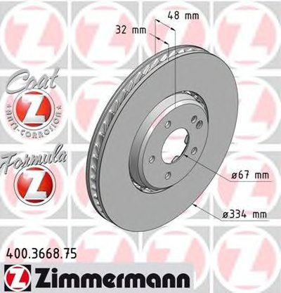 Тормозной диск FORMULA Z BRAKE DISC ZIMMERMANN купить