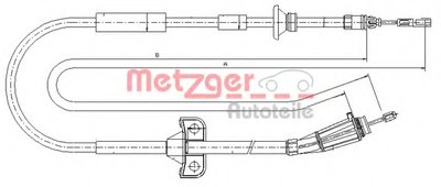 Трос, стояночная тормозная система COFLE METZGER купить