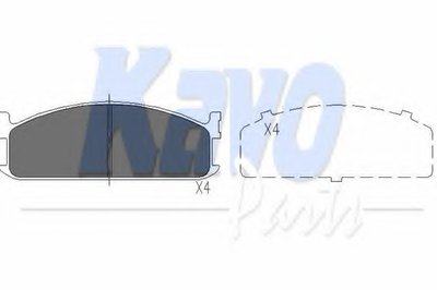 Комплект тормозных колодок, дисковый тормоз KAVO PARTS купить