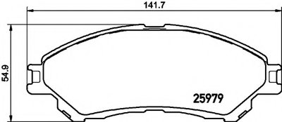 Колодки тормозные (передние) Suzuki SX4/ Vitara 1.4 T/1.6 14- (Akebono)