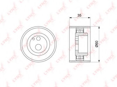 Натяжной ролик, ремень ГРМ LYNXauto купить