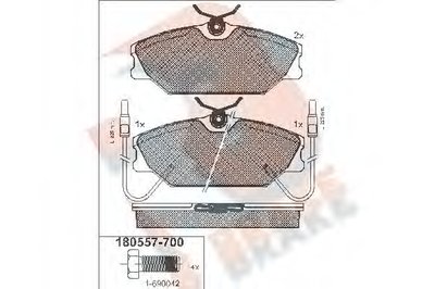 Комплект тормозных колодок, дисковый тормоз R BRAKE купить