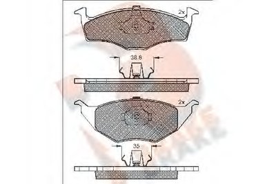 Комплект тормозных колодок, дисковый тормоз R BRAKE купить